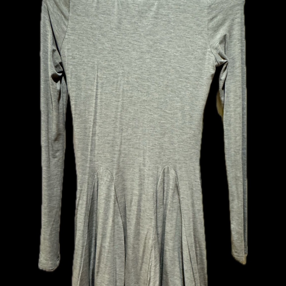 Elegant Gray Long Sleeve Dress